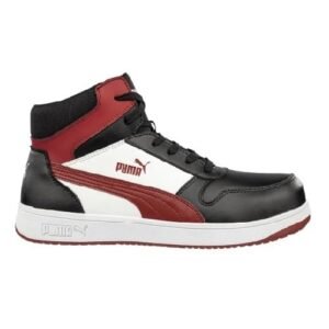 Supplier of Puma 630050 Frontcourt Blk/Wht/Red Mid Safety Shoe in Qatar