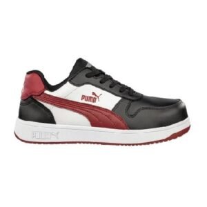 Supplier of Puma 640200 Frontcourt Blk/Wht/Red Low Safety Shoe in Qatar